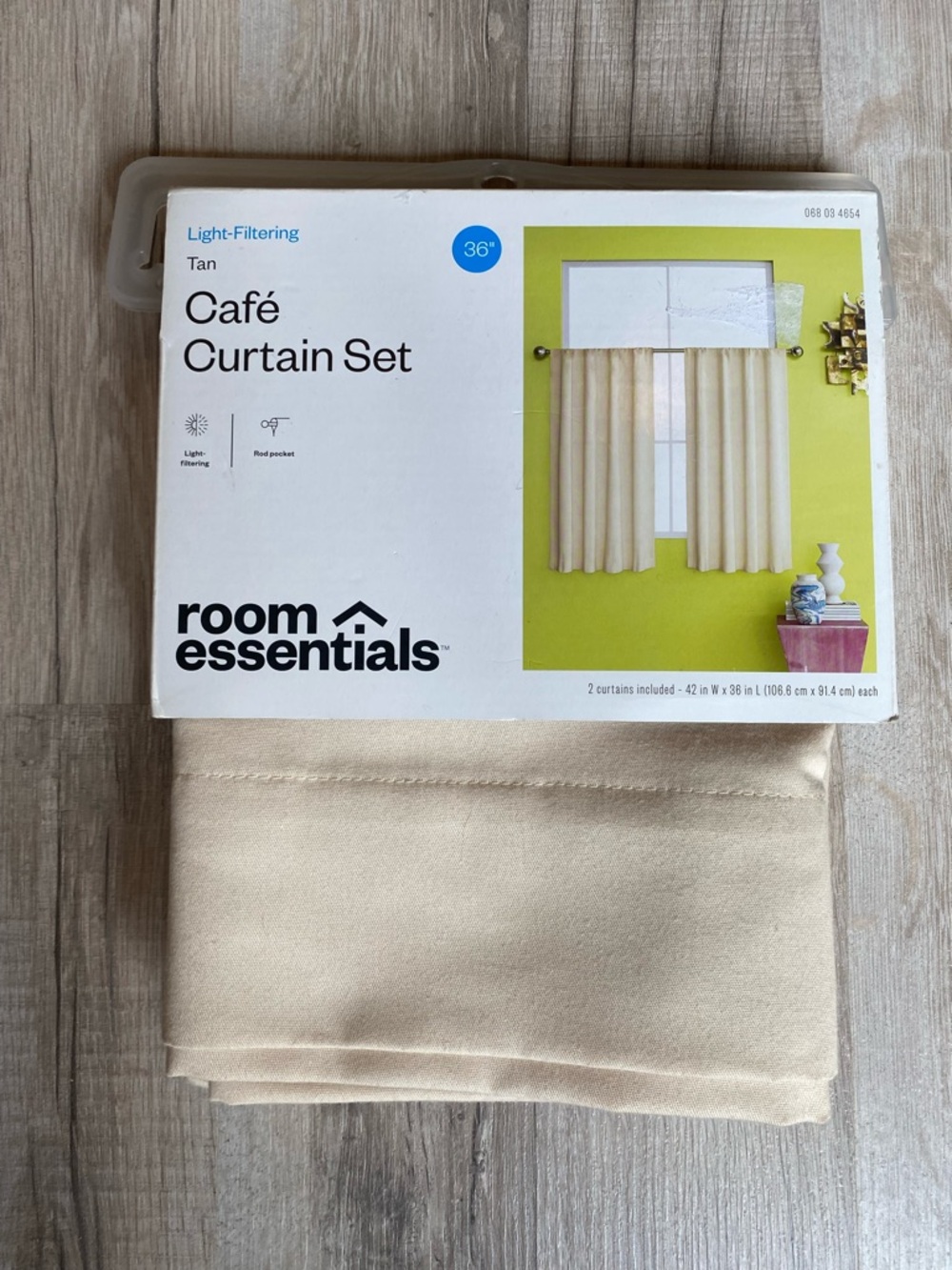 Room Essentials Beige/Cream Café Curtain Panels